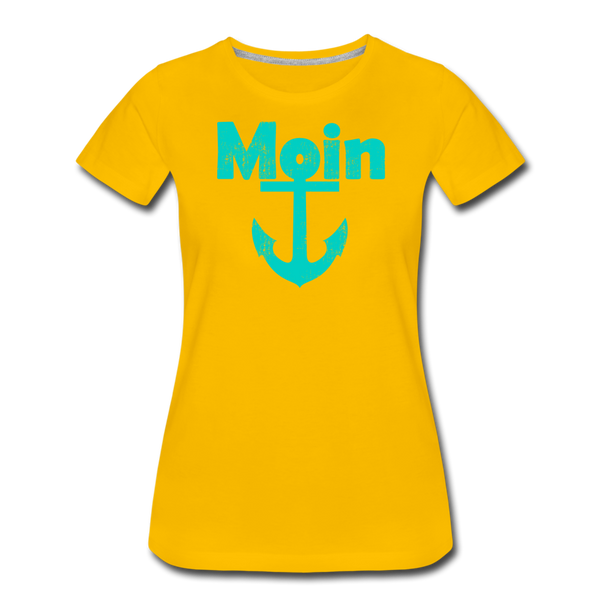 Damen Premium T-Shirt MOIN ANKER - Sonnengelb