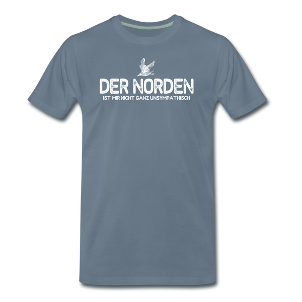 Herren  Premium T-Shirt DER NORDEN - Blaugrau