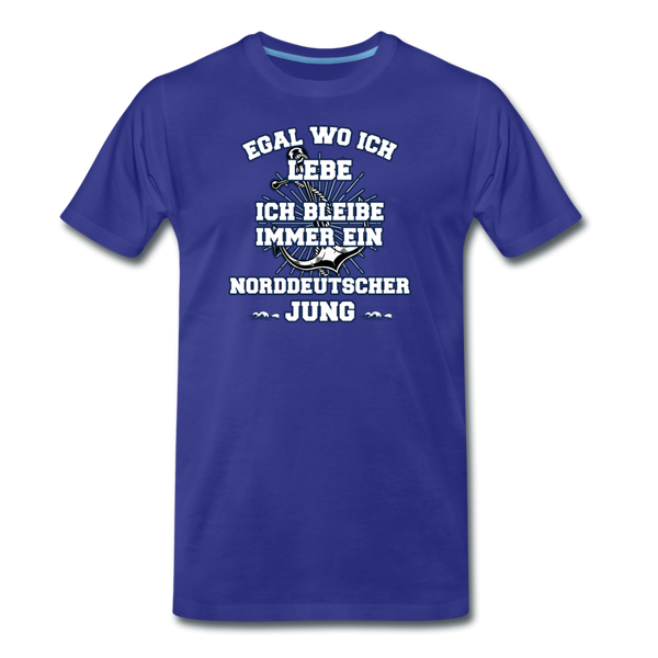 Herren  Premium T-Shirt NORDDEUTSCHER JUNG - Königsblau