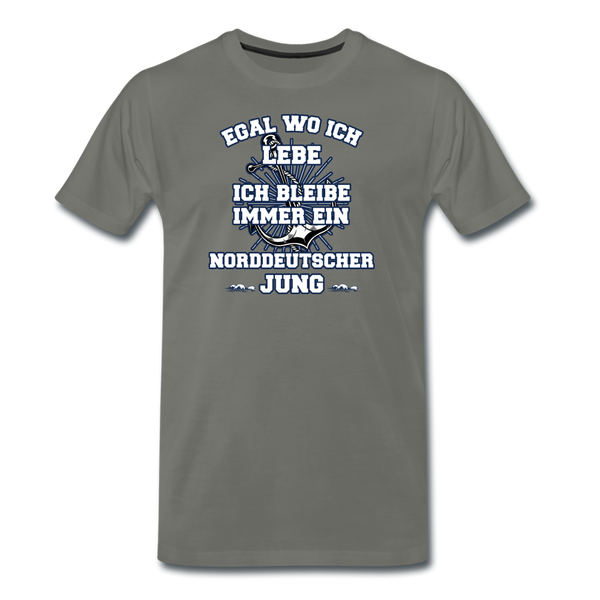 Herren  Premium T-Shirt NORDDEUTSCHER JUNG - Asphalt