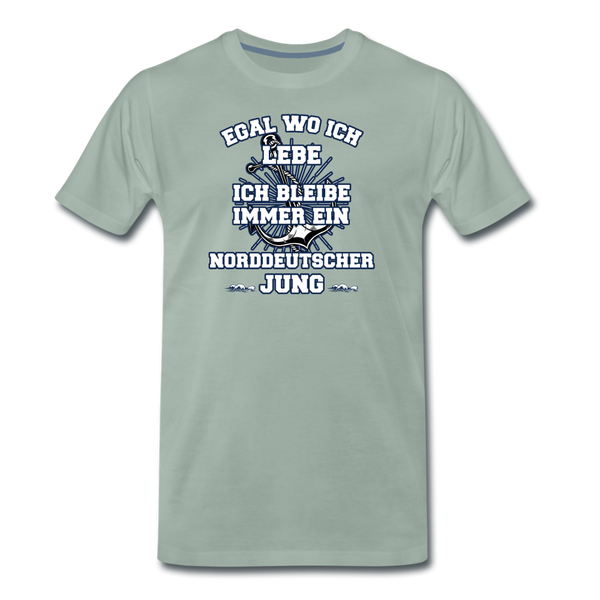 Herren  Premium T-Shirt NORDDEUTSCHER JUNG - Graugrün