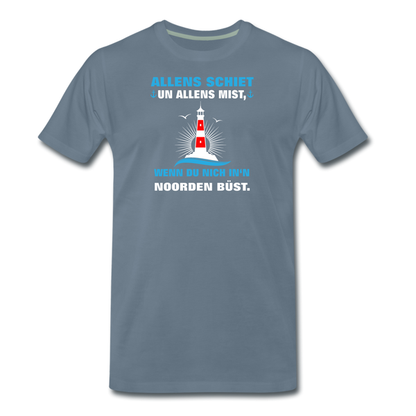 Herren  Premium T-Shirt ALLENS SCHIET - Blaugrau
