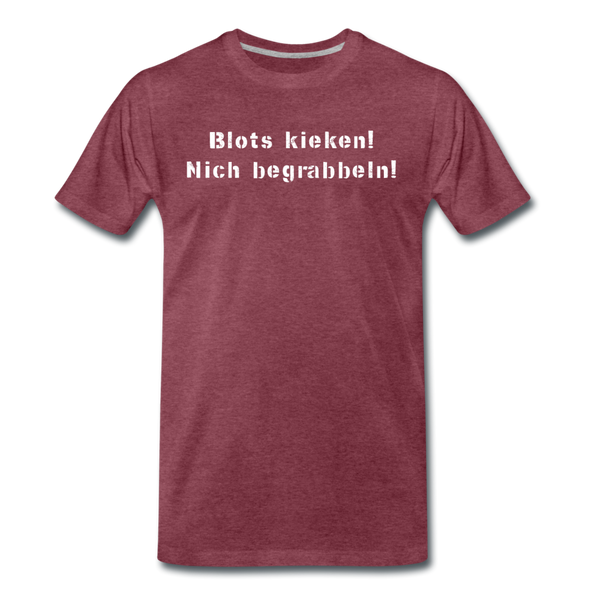 Herren  Premium T-Shirt BLOTS KIEKEN - Bordeauxrot meliert