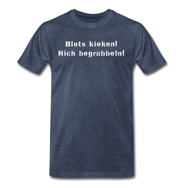 Herren  Premium T-Shirt BLOTS KIEKEN - Blau meliert