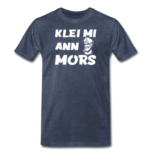 Herren  Premium T-Shirt KLEI MI ANN MORS - Blau meliert