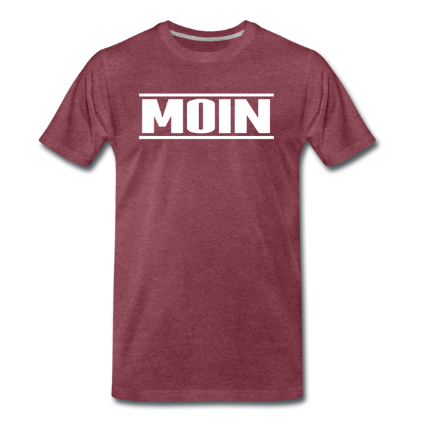 Herren  Premium T-Shirt MOIN - Bordeauxrot meliert