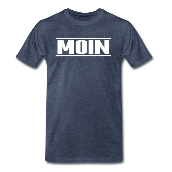 Herren  Premium T-Shirt MOIN - Blau meliert