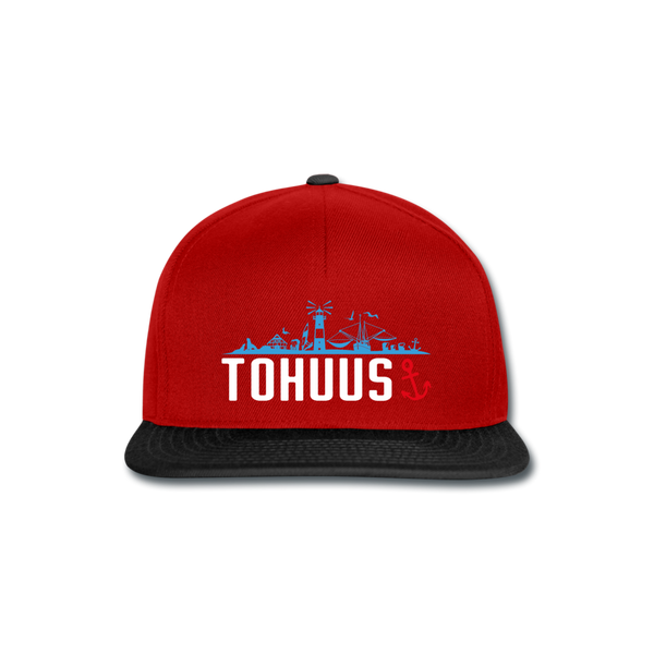 Snapback Cap TOHUUS - Rot/Schwarz