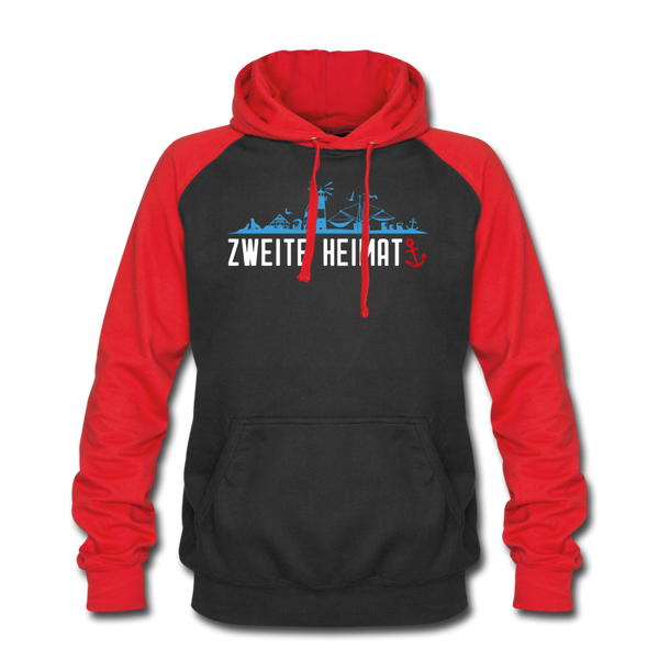 Baseball Hoodie ZWEITE HEIMAT - Schwarz/Rot