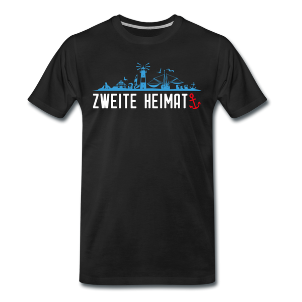 Herren  Premium T-Shirt ZWEITE HEIMAT - Schwarz