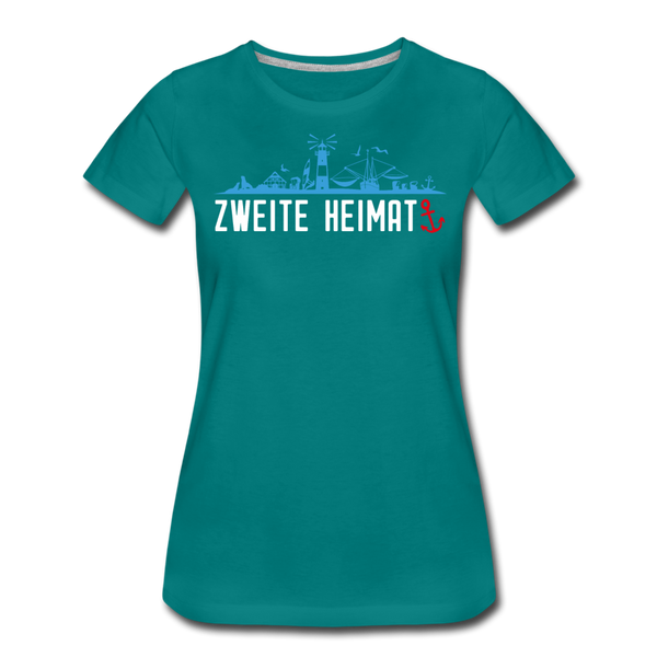 Damen Premium T-Shirt ZWEITE HEIMAT - Divablau