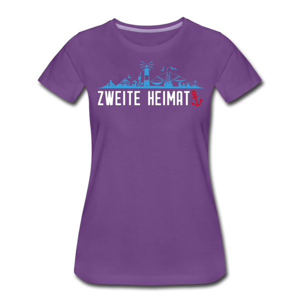 Damen Premium T-Shirt ZWEITE HEIMAT - Lila