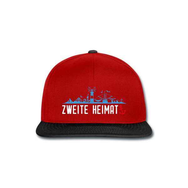 Snapback Cap ZWEITE HEIMAT - Rot/Schwarz