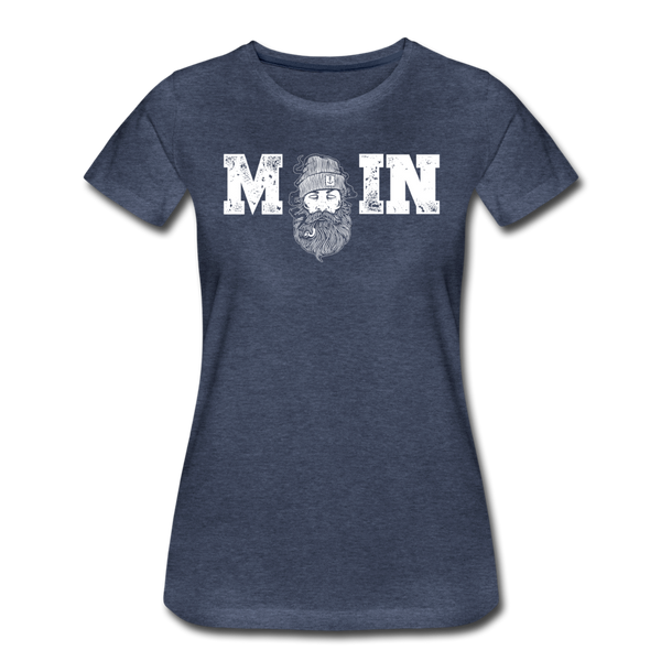 Damen Premium T-Shirt MOIN SEEMANN - Blau meliert