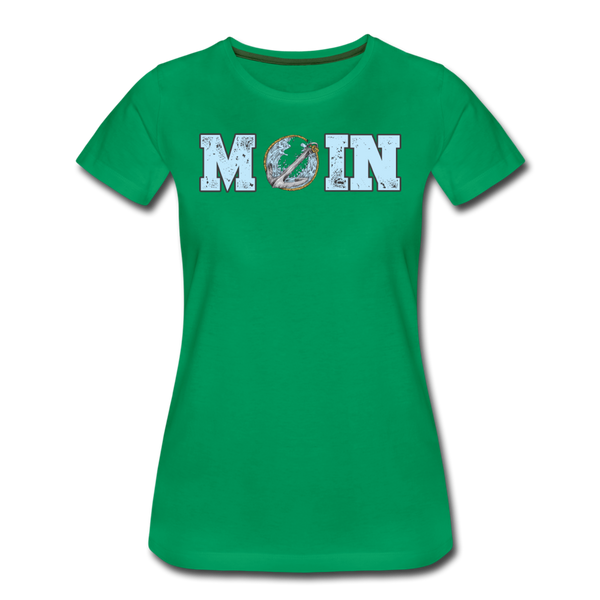 Damen Premium T-Shirt MOIN ANKER WELLEN | Norddeutscher Humor - Kelly Green