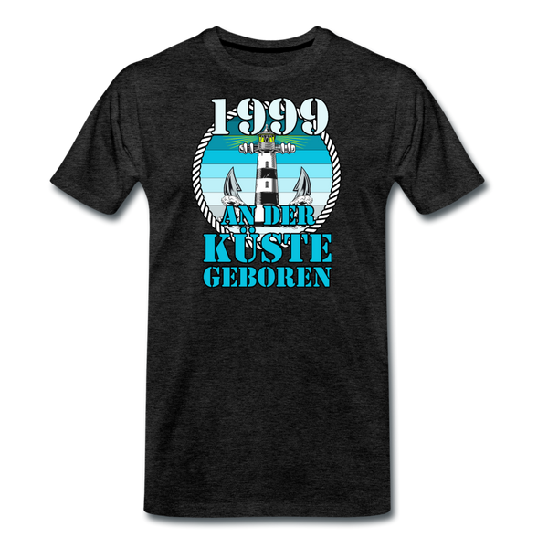 Männer Premium T-Shirt 1999 AN DER KÜSTE GEBOREN - Anthrazit