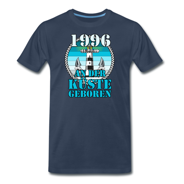 Männer Premium T-Shirt 1996 AN DER KÜSTE GEBOREN - Navy