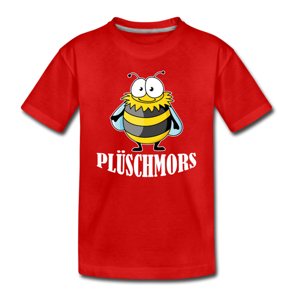 Kinder Premium T-Shirt Plüschmors - Rot