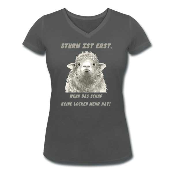 Frauen Bio-T-Shirt mit V-Ausschnitt von Stanley & Stella - Anthrazit