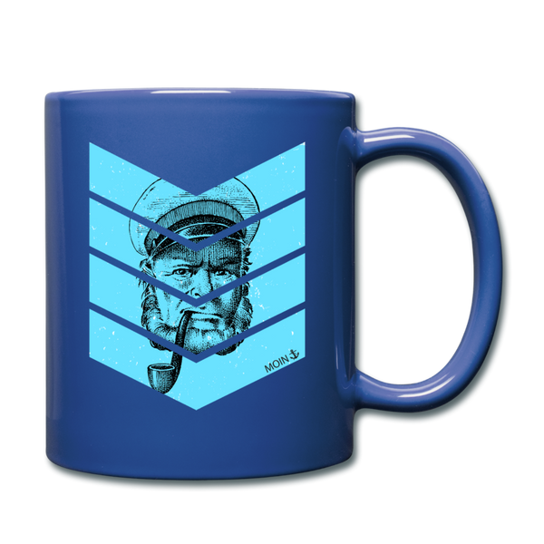 Tasse MOIN KAPITÄN BLAU | Norddeutscher Humor - Royalblau