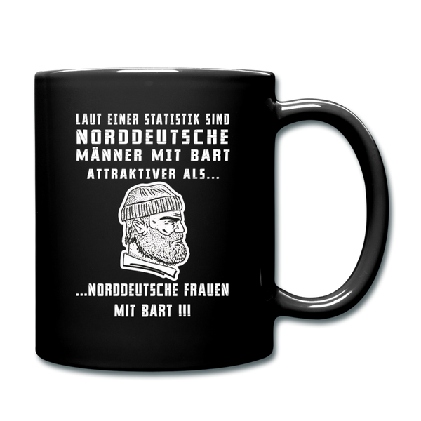 Tasse NORDDEUTSCHE MÄNNER MIT BART | Norddeutscher Humor - Schwarz