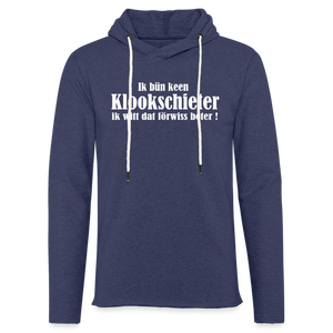 Leichtes Kapuzensweatshirt Unisex KLOOKSCHIETER | Norddeutscher Humor - Navy meliert
