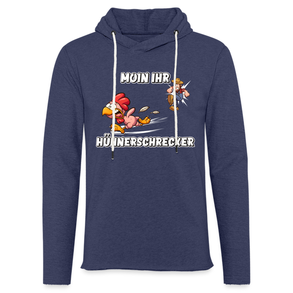 Leichtes Kapuzensweatshirt Unisex MOIN IHR HÜHNERSCHRECKER | Norddeutscher Humor - Navy meliert