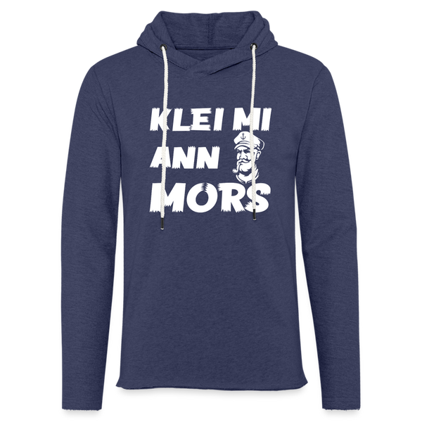 Leichtes Kapuzensweatshirt Unisex KLEI MI ANN MORS | Norddeutscher Humor - Navy meliert