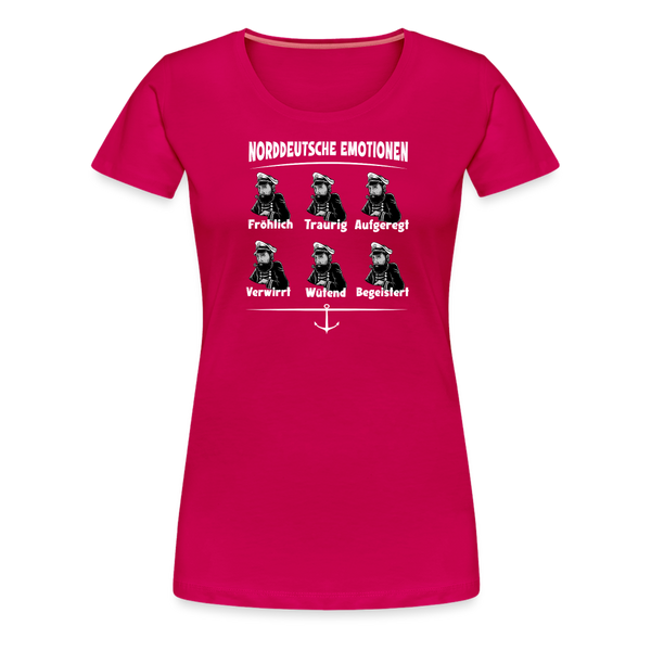 Damen Premium T-Shirt NORDDEUTSCHE EMOTIONEN | Norddeutscher Humor - dunkles Pink