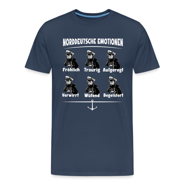 Herren  Premium T-Shirt NORDDEUTSCHE EMOTIONEN | Norddeutscher Humor - Navy
